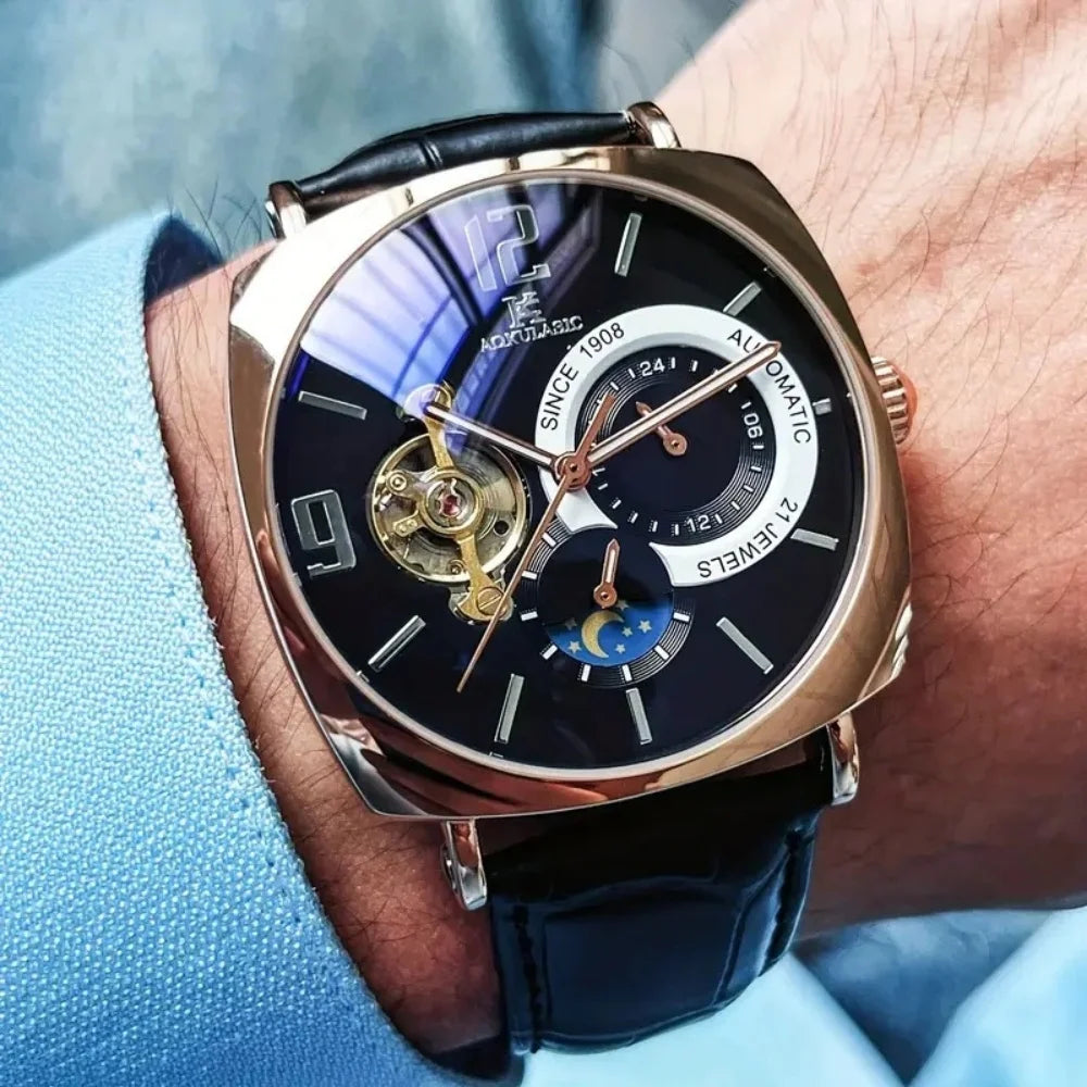 Men’s Open-Heart Automatic Dress Watch