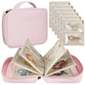 Travel Jewelry Organizer Case with Clear Zipper Pouches