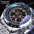 JARAGAR Men's Blue Accent Automatic Watch