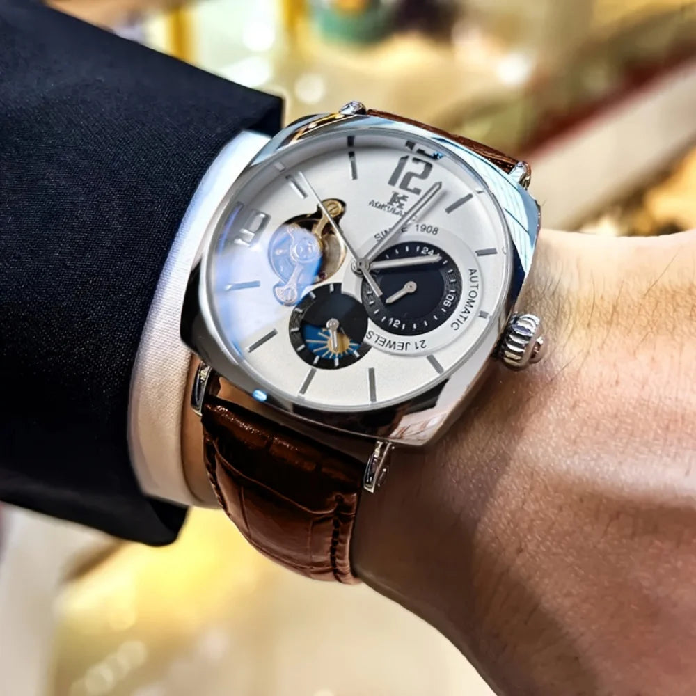 Men’s Open-Heart Automatic Dress Watch